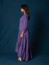 BREEZY PURPLE COTTON KANTHA TIERED DRESS BREEZY PURPLE COTTON KANTHA TIERED DRESS