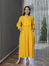 AAHELI RADHIYAA YELLOW YARN DYED COTTON MAXI DRESS AAHELI RADHIYAA YELLOW YARN DYED COTTON MAXI DRESS