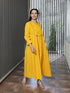 AAHELI RADHIYAA YELLOW YARN DYED COTTON MAXI DRESS AAHELI RADHIYAA YELLOW YARN DYED COTTON MAXI DRESS