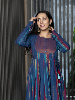 AATREYA YARN DYED COTTON MAXI DRESS AATREYA YARN DYED COTTON MAXI DRESS