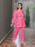 AAHELI LIRTHIKA PINK LUREX CO-ORD SET AAHELI LIRTHIKA PINK LUREX CO-ORD SET