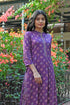 AAHELI PURPLE PRINTED HANDWORK KURTA WITH PANT SET AAHELI PURPLE PRINTED HANDWORK KURTA WITH PANT SET