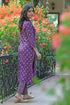 AAHELI PURPLE PRINTED HANDWORK KURTA WITH PANT SET AAHELI PURPLE PRINTED HANDWORK KURTA WITH PANT SET