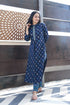 AAHELI BLUE PRINTED HANDWORK KURTA WITH PANT SET AAHELI BLUE PRINTED HANDWORK KURTA WITH PANT SET