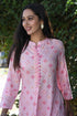 AAHELI PINK PRINTED HANDWORK KURTA WITH PANT SET AAHELI PINK PRINTED HANDWORK KURTA WITH PANT SET