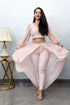 MULMUL BLUSH PINK CROP TOP WITH COWL PANTS MULMUL BLUSH PINK CROP TOP WITH COWL PANTS