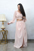 MULMUL BLUSH PINK CROP TOP WITH COWL PANTS MULMUL BLUSH PINK CROP TOP WITH COWL PANTS