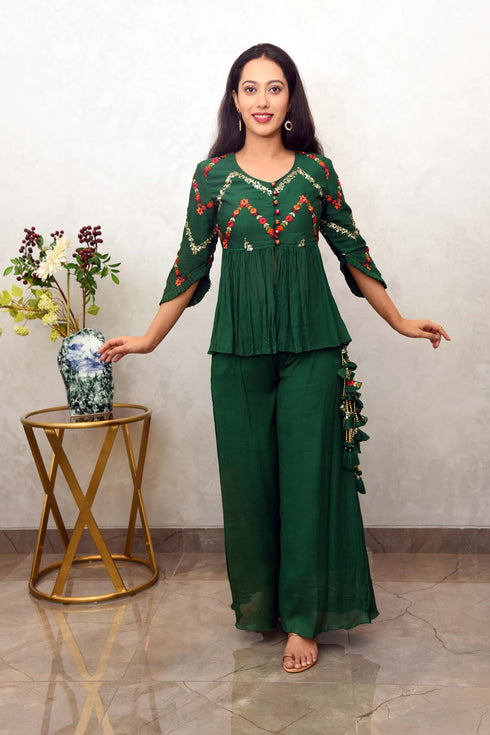 MULMUL AVANI EMBROIDERED CO-ORD SET MULMUL AVANI EMBROIDERED CO-ORD SET