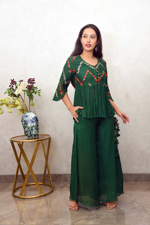 MULMUL AVANI EMBROIDERED CO-ORD SET MULMUL AVANI EMBROIDERED CO-ORD SET
