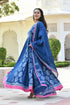 MULMUL ADWETA BLOCK PRINTED PANELED DRESS WITH DUPATTA MULMUL ADWETA BLOCK PRINTED PANELED DRESS WITH DUPATTA