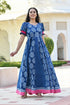 MULMUL ADWETA BLOCK PRINTED PANELED DRESS WITH DUPATTA MULMUL ADWETA BLOCK PRINTED PANELED DRESS WITH DUPATTA