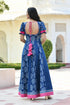 MULMUL ADWETA BLOCK PRINTED PANELED DRESS WITH DUPATTA MULMUL ADWETA BLOCK PRINTED PANELED DRESS WITH DUPATTA