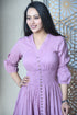 AAHELI MAUVE COTTON KANTHA COMFY DRESS AAHELI MAUVE COTTON KANTHA COMFY DRESS