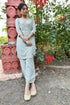 MULMUL SAGE GREY SEQUIN ANGRAKHA KURTA SET MULMUL SAGE GREY SEQUIN ANGRAKHA KURTA SET