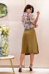 AAHELI OLIVE SKIRT TOP WITH SHIRT SET AAHELI OLIVE SKIRT TOP WITH SHIRT SET