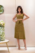 AAHELI OLIVE SKIRT TOP WITH SHIRT SET AAHELI OLIVE SKIRT TOP WITH SHIRT SET