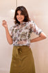 AAHELI OLIVE SKIRT TOP WITH SHIRT SET AAHELI OLIVE SKIRT TOP WITH SHIRT SET