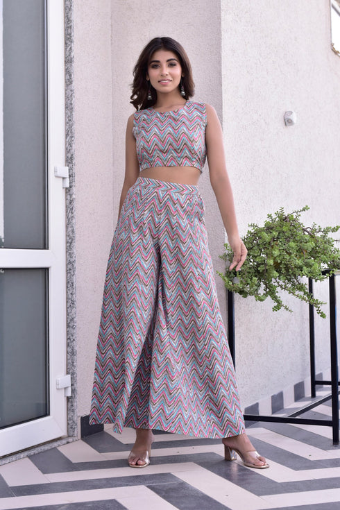 AAHELI ADRITI TOP-PLAZZO & JACKET SET AAHELI ADRITI TOP-PLAZZO & JACKET SET