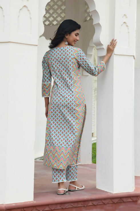 AAHELI AIBA PRINTED COTTON SUIT SET AAHELI AIBA PRINTED COTTON SUIT SET