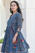 MULMUL IDIKA INDIGO BLOCK PRINTED PANELED KURTA-PLAZZO SET MULMUL IDIKA INDIGO BLOCK PRINTED PANELED KURTA-PLAZZO SET