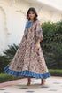 MULMUL IRYA AJRAKH PRINT PANELED & FLARED DRESS MULMUL IRYA AJRAKH PRINT PANELED & FLARED DRESS