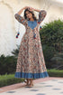 MULMUL IRYA AJRAKH PRINT PANELED & FLARED DRESS MULMUL IRYA AJRAKH PRINT PANELED & FLARED DRESS