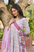 MULMUL GAURIKA FLORAL JAAL BLOCK PRINTED DRESS WITH DUPATTA MULMUL GAURIKA FLORAL JAAL BLOCK PRINTED DRESS WITH DUPATTA