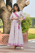 MULMUL GAURIKA FLORAL JAAL BLOCK PRINTED DRESS WITH DUPATTA MULMUL GAURIKA FLORAL JAAL BLOCK PRINTED DRESS WITH DUPATTA