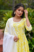 MULMUL MAIZE YELLOW TIE DYED & BLOCK PRINTED PANELED KURTA-PLAZZO & DUPATTA MULMUL MAIZE YELLOW TIE DYED & BLOCK PRINTED PANELED KURTA-PLAZZO & DUPATTA