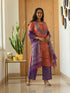 MULMUL BRINDA BLOCK PRINTED KURTA-PANTS & DUPATTA SET MULMUL BRINDA BLOCK PRINTED KURTA-PANTS & DUPATTA SET