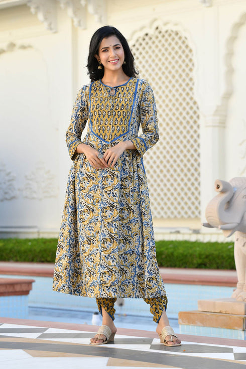 MULMUL DEEVENA AJRAKH PRINT SUIT SET MULMUL DEEVENA AJRAKH PRINT SUIT SET