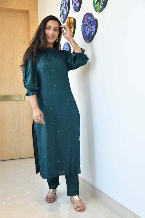 AAHELI TAAHIRA TINY-DOTS SUIT SET AAHELI TAAHIRA TINY-DOTS SUIT SET