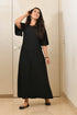 AAHELI ANSHI BLACK A-LINE DRESS AAHELI ANSHI BLACK A-LINE DRESS