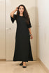 AAHELI ANSHI BLACK A-LINE DRESS AAHELI ANSHI BLACK A-LINE DRESS