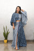 AAHELI NAVY PRINTED COTTON TOP & SKIRT SET AAHELI NAVY PRINTED COTTON TOP & SKIRT SET