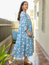 MULMUL NIVYA FLORAL BLOCK PRINTED DRESS MULMUL NIVYA FLORAL BLOCK PRINTED DRESS