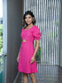 AAHELI FUCHSIA DREAM SCHIFFLI DRESS AAHELI FUCHSIA DREAM SCHIFFLI DRESS