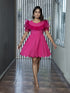 AAHELI STACEY FUCHSIA SCHIFFLI DRESS AAHELI STACEY FUCHSIA SCHIFFLI DRESS