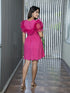 AAHELI STACEY FUCHSIA SCHIFFLI DRESS AAHELI STACEY FUCHSIA SCHIFFLI DRESS