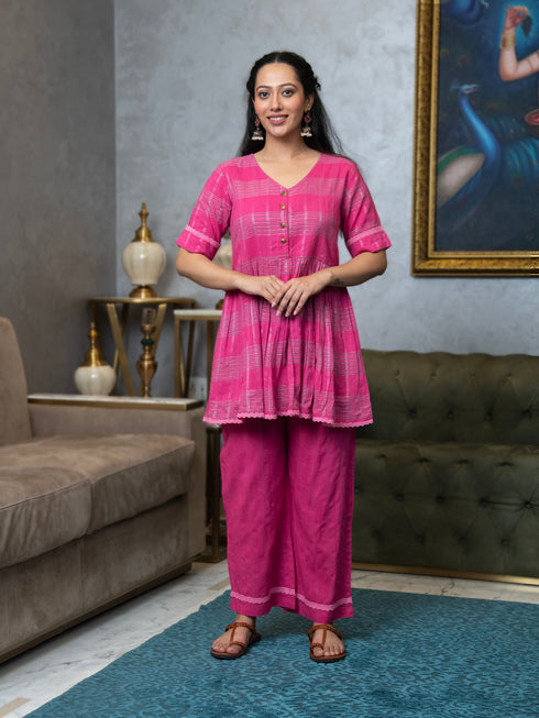 AAHELI LUMINOUS PINK CO-ORD SET AAHELI LUMINOUS PINK CO-ORD SET