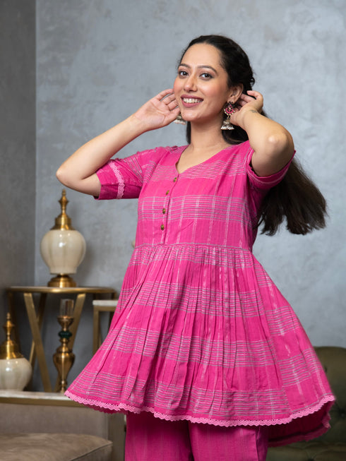 AAHELI LUMINOUS PINK CO-ORD SET AAHELI LUMINOUS PINK CO-ORD SET