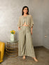 MULMUL DIPTA SAGE GREY SEQUIN GEORGETTE CO-ORD SET MULMUL DIPTA SAGE GREY SEQUIN GEORGETTE CO-ORD SET