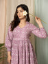 MULMUL TURVI FLORAL BLOCK PRINTED DRESS MULMUL TURVI FLORAL BLOCK PRINTED DRESS