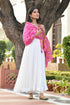 AAHELI MORNING GLORY PINK BANDHANI DUPATTA AAHELI MORNING GLORY PINK BANDHANI DUPATTA