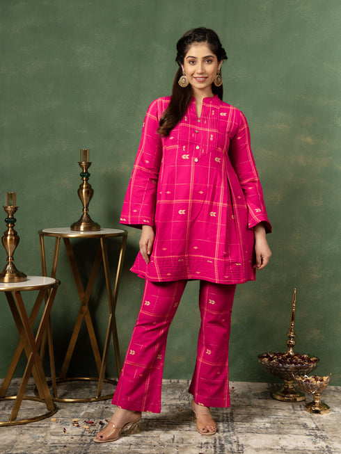 AAHELI AMARA A-LINE KURTA & BOOTCUT PANTS SET AAHELI AMARA A-LINE KURTA & BOOTCUT PANTS SET
