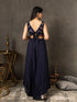 MULMUL NAVY BLUE SEQUIN EMBROIDERED CO-ORD SET MULMUL NAVY BLUE SEQUIN EMBROIDERED CO-ORD SET