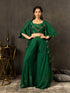 MULMUL BOTTLE GREEN SEQUIN EMBROIDERED CO-ORD SET MULMUL BOTTLE GREEN SEQUIN EMBROIDERED CO-ORD SET