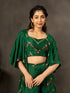 MULMUL BOTTLE GREEN SEQUIN EMBROIDERED CO-ORD SET MULMUL BOTTLE GREEN SEQUIN EMBROIDERED CO-ORD SET