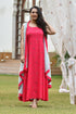 AAHELI RASPBERRY-GREY EMBROIDERED DRESS WITH SHRUG AAHELI RASPBERRY-GREY EMBROIDERED DRESS WITH SHRUG
