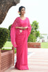 MULMUL SURI FUCHSIA PITTAN WORK CHIFFON SAREE MULMUL SURI FUCHSIA PITTAN WORK CHIFFON SAREE